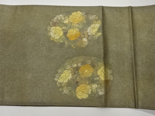 6976414: JAPANESE KIMONO / VINTAGE FUKURO OBI / SHELL INLAY
